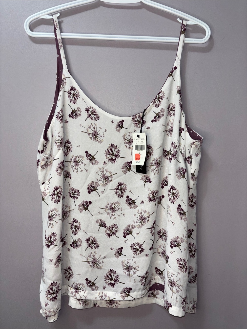 Northern Reflections Amanda Green Reversible Floral / Polka Dot Tank Top